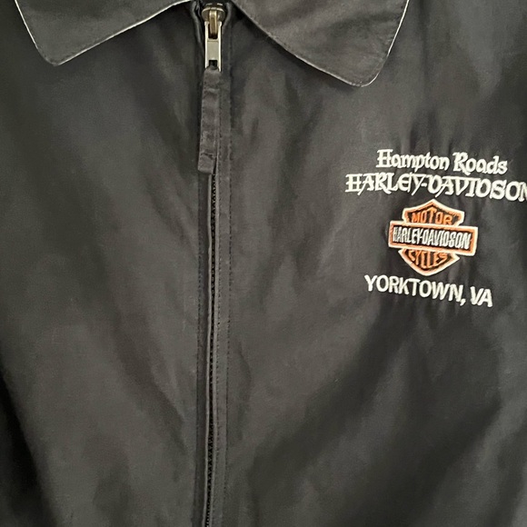 Harley Davidson Motorcycles Full Zip Windbreaker Nylon Lined Jacket Adult Large - Picture 8 of 16